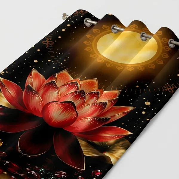 Multicolor_Polycotton_Blackout_Lotus_Moon_Print_Window_Curtain