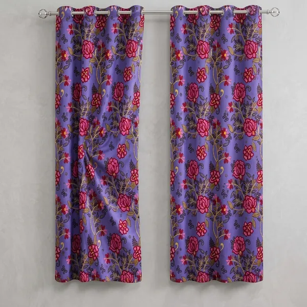 Multicolor_Polycotton_Floral_Print_Window_Curtain