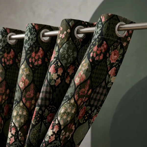 Pack_of_2_Pack_of_2__Multicolor_Polycotton_Floral_Damask_Print_Door_Curtain