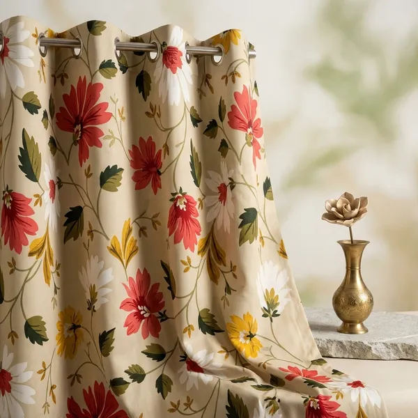 Multicolor_Polycotton_Floral_Print_Eyelet_Window_Curtain