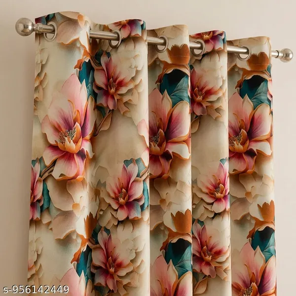 Pack_of_2_Pack_of_2__Multicolor_Polycotton_3D_Floral_Print_Eyelet_Door_Curtain