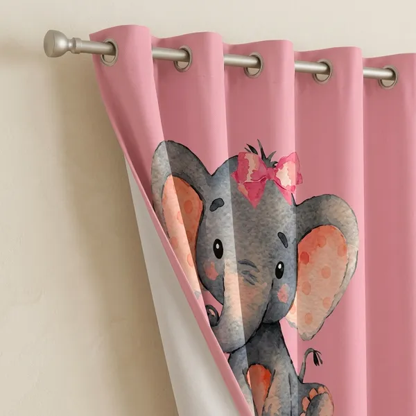 Multicolor_Polycotton_Kids_Cartoon_Elephant_Print_Blackout_Eyelet_Curtain