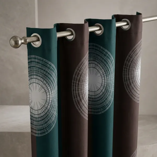 Multicolor_Polycotton_Contemporary_Geometric_Circle_Print_Eyelet_Window_Curtain