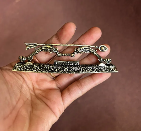 Golden_Finish_Pure_Brass_Ram_Dhanush_Yantra_(4_Inch)