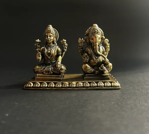 Golden_Finish_Pure_Brass_Laxmi_Ganesh_God_Statue_(3_Inch)