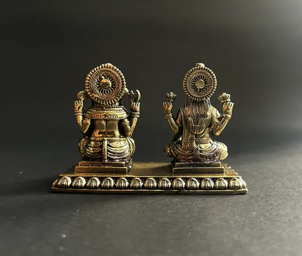 Golden_Finish_Pure_Brass_Laxmi_Ganesh_God_Statue_(3_Inch)