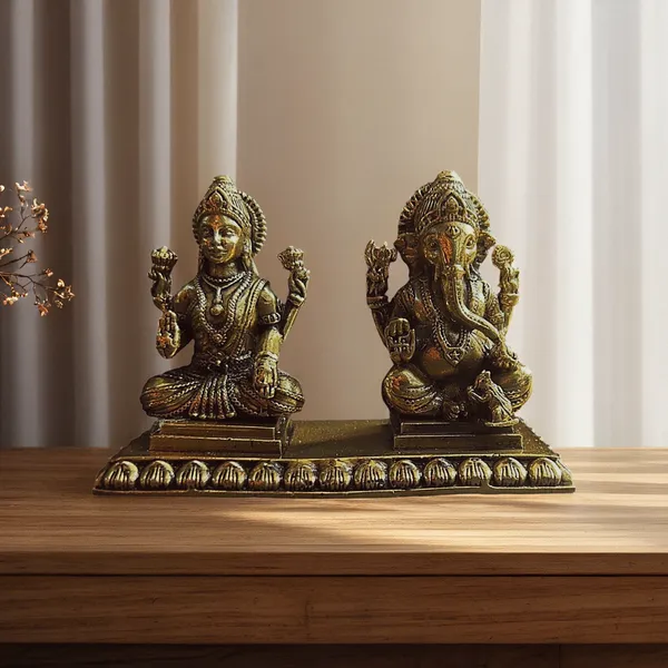 Golden_Finish_Pure_Brass_Laxmi_Ganesh_God_Statue_(3_Inch)