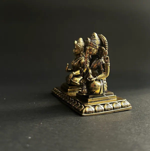 Golden_Finish_Pure_Brass_Laxmi_Ganesh_God_Statue_(3_Inch)