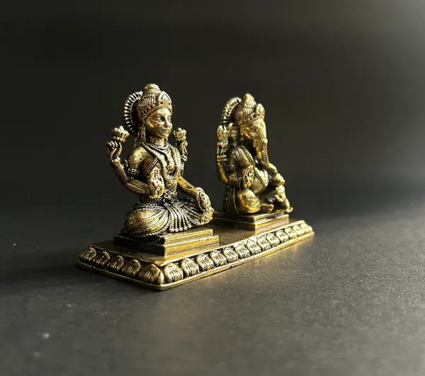 Golden_Finish_Pure_Brass_Laxmi_Ganesh_God_Statue_(3_Inch)