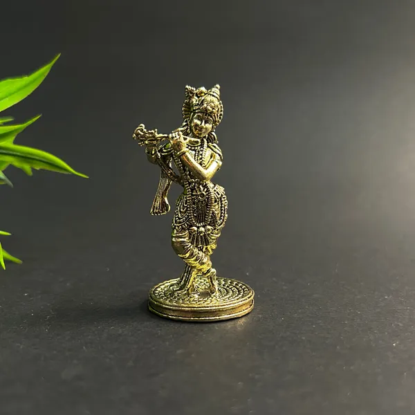 Golden_Brass_Krishna_Figurine_(2.5_Inch)