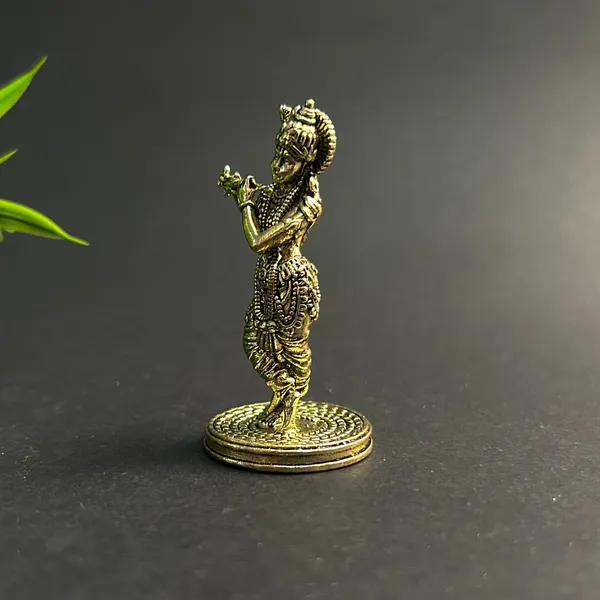 Golden_Brass_Krishna_Figurine_(2.5_Inch)