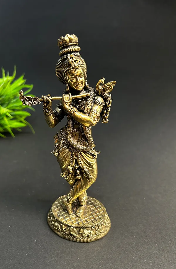 Golden_Finish_Pure_Brass_Krishna_God_Statue_(5_Inch)