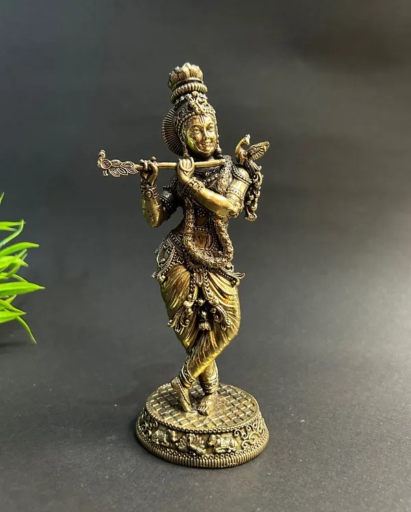 Golden_Finish_Pure_Brass_Krishna_God_Statue_(5_Inch)