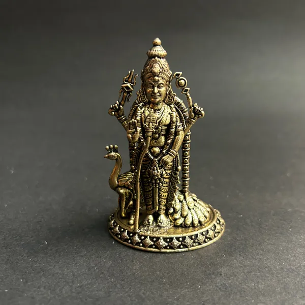 Golden_Finish_Pure_Brass_Kartikaya_God_Statue_(3_Inch)