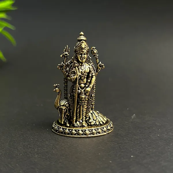 Golden_Finish_Pure_Brass_Kartikaya_God_Statue_(3_Inch)
