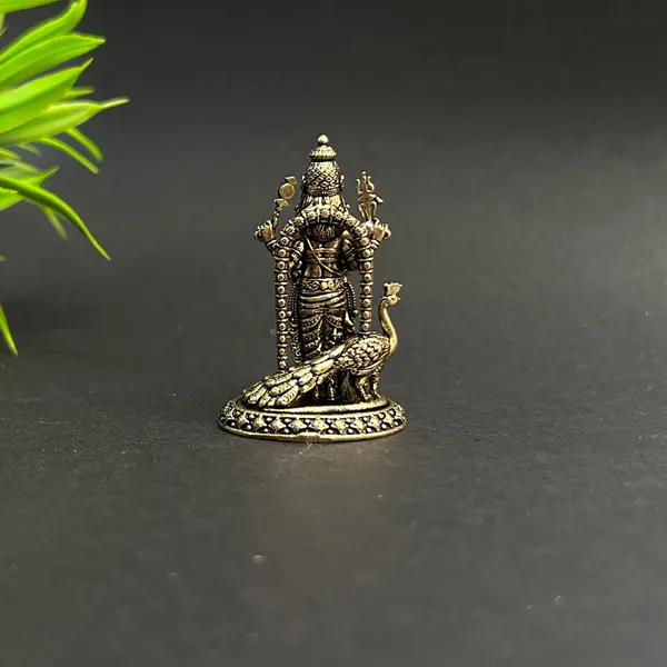 Golden_Finish_Pure_Brass_Kartikaya_God_Statue_(3_Inch)
