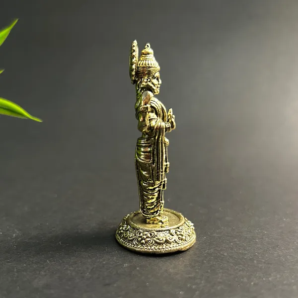 Golden_Finish_Pure_Brass_Vishnu_Idol_Statue_(2.5_Inch)