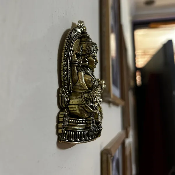 Golden_Finish_Pure_Brass_Saraswati_Statue_Wall_Hanging_(4_Inch)