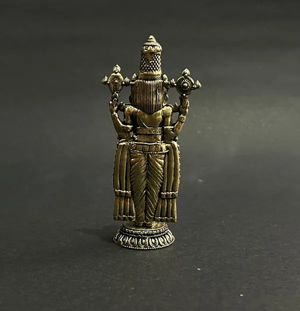 Golden_Finish_Pure_Brass_Tirupati_Balaji_God_Statue_(4_Inch)