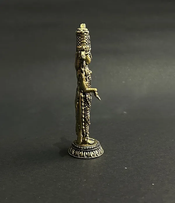 Golden_Finish_Pure_Brass_Tirupati_Balaji_God_Statue_(4_Inch)