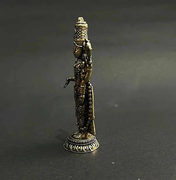Golden_Finish_Pure_Brass_Tirupati_Balaji_God_Statue_(4_Inch)