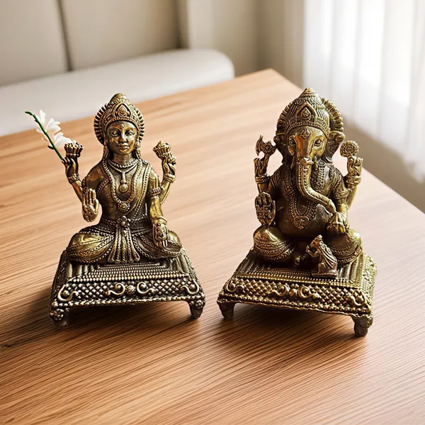 Golden_Finish_Pure_Brass_Laxmi_Ganesh_God_Statue_(3_Inch)