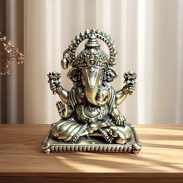 Golden_Finish_Pure_Brass_Ganesha_God_Statue_(2_Inch)