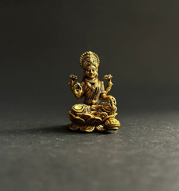 Golden_Finish_Pure_Brass_Laxmi_Ganesh_God_Statue_(1.5_Inch)