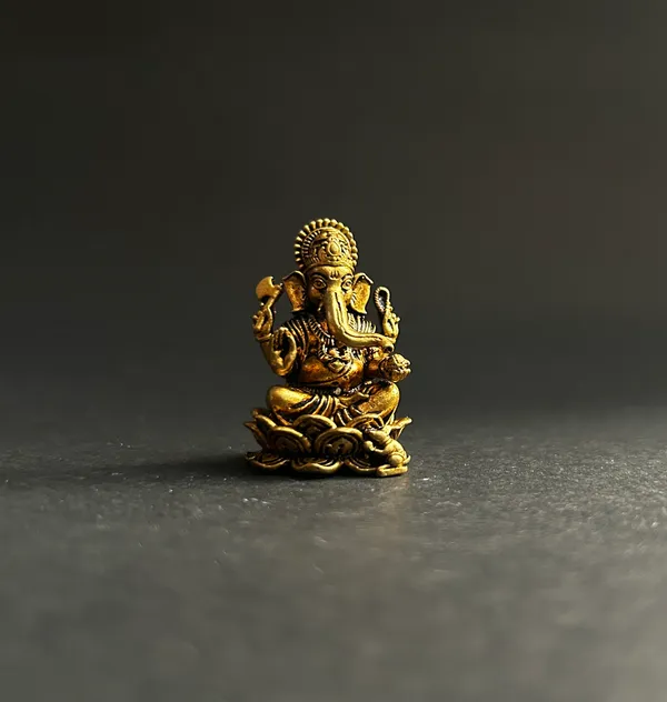 Golden_Finish_Pure_Brass_Laxmi_Ganesh_God_Statue_(1.5_Inch)