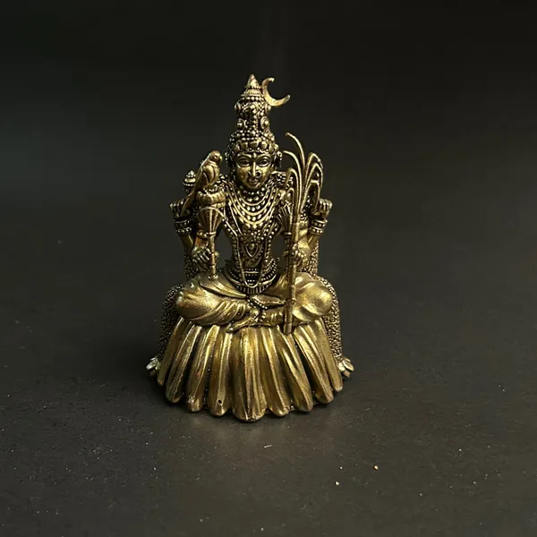 Golden_Finish_Pure_Brass_Rajrajeshwari_Devi_God_Statue_(4_Inch)