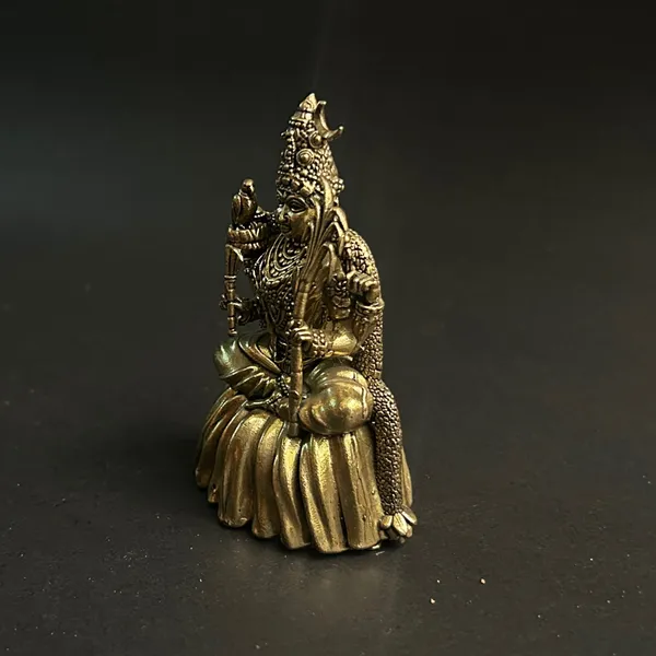 Golden_Finish_Pure_Brass_Rajrajeshwari_Devi_God_Statue_(4_Inch)