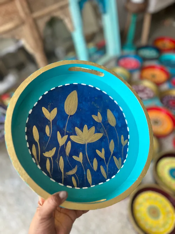 Blue_Handcrafted_Floral_Tray