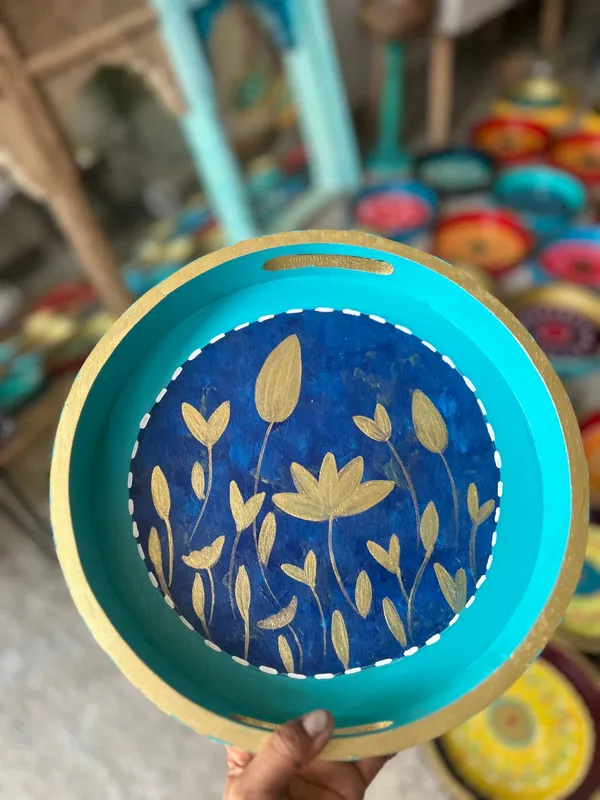 Blue_Handcrafted_Floral_Tray