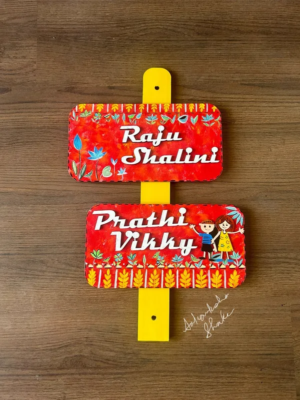 Multicolour_Floral_Hand-Painted_Couple_Nameplate