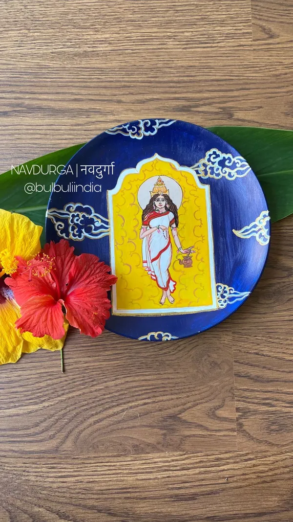 Multicolour_Navdurga_Handcrafted_Decorative_Plate