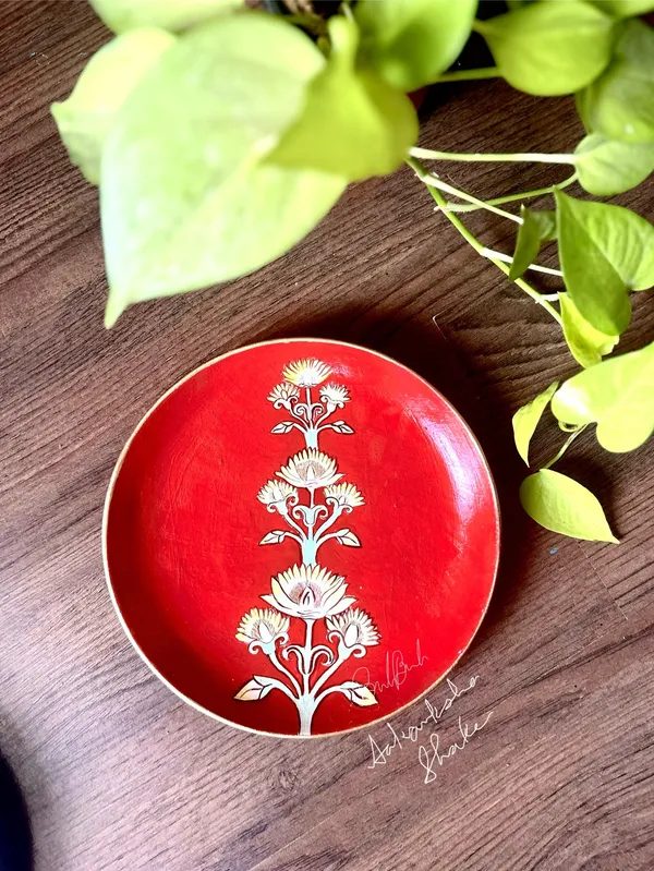 Red_Royal_Blossom_Hand-Painted_Decorative_Plate