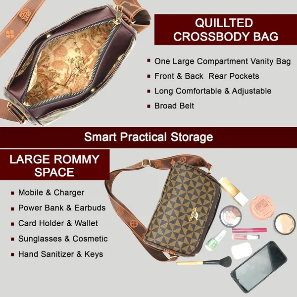 Trangle_Brown_Trendy_Broad_Belt_Monogrammed_Crossbody_Sling_Bag_For_Women