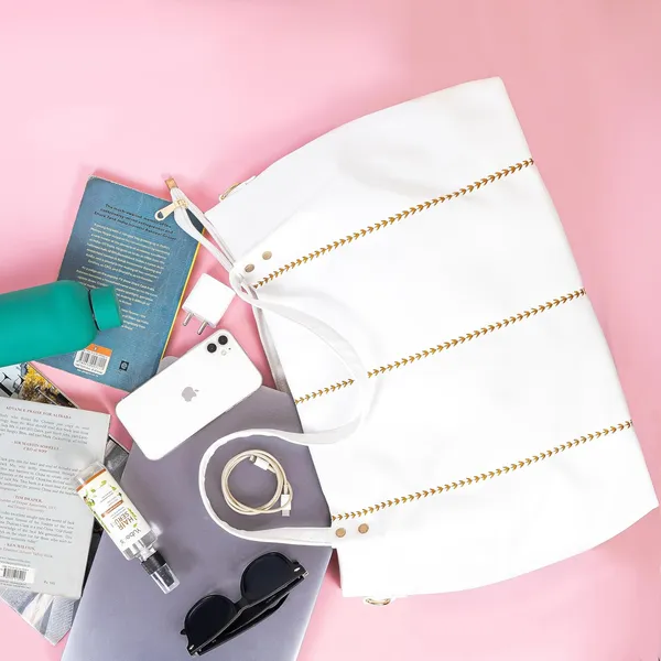 White_Stylish_Pu_Leather_Tote_Bag_Handbag_For_Women