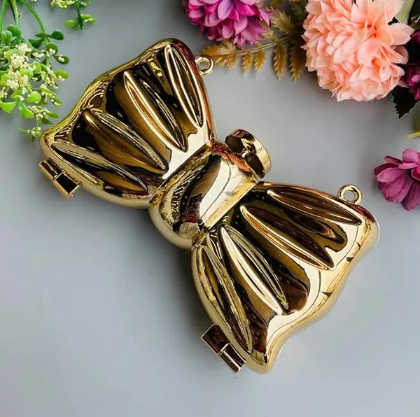 Glossy_Gold_Bow_Clutch_Purse_Metallic_Acrylic_Evening_Handbag_For_Women