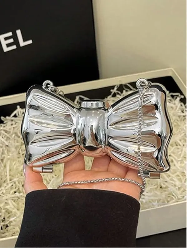 Sparkling_Silver_Bow_Clutch_Purse_Metallic_Acrylic_Evening_Handbag_For_Women