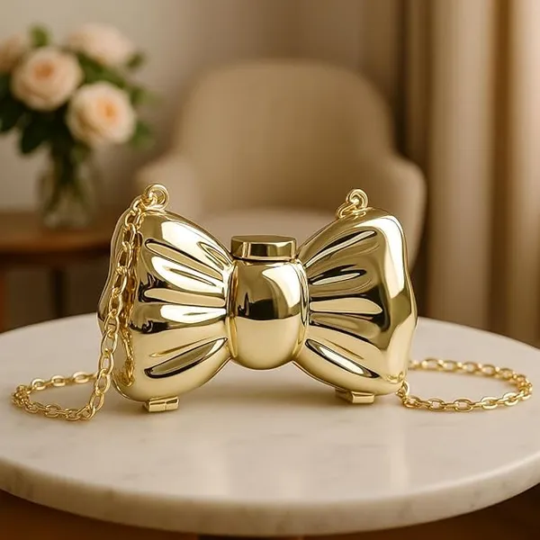 Glossy_Gold_Bow_Clutch_Purse_Metallic_Acrylic_Evening_Handbag_For_Women
