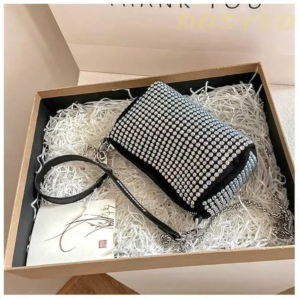 Multicolour_Rhinestone_Crossbody_Chain_Sling_Bag_For_Women