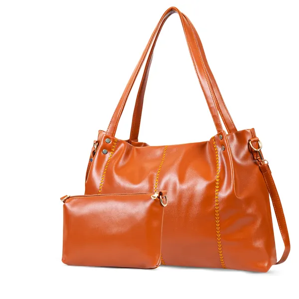 Tan_Stylish_Pu_Leather_Tote_Bag_Handbag_For_Women_For_Women