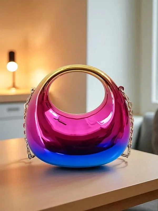 Multicolour_Moon_Clutch_Purse_Acrylic_Evening_Handbag_For_Women