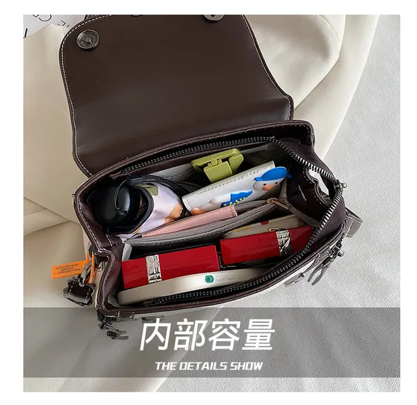 Women's_Pu_Leather_Handbag_|_Stylish_Crossbody_Shoulder_Bag_With_Zippered_Pockets,_Contrast_Stitching,_Adjustable_Strap_&_Top_Handle_|_Trendy_Everyday_Casual_Office_Sling_Bag