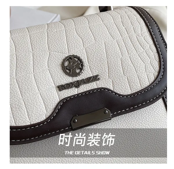 Women's_Pu_Leather_Handbag_|_Stylish_Crossbody_Shoulder_Bag_With_Zippered_Pockets,_Contrast_Stitching,_Adjustable_Strap_&_Top_Handle_|_Trendy_Everyday_Casual_Office_Sling_Bag