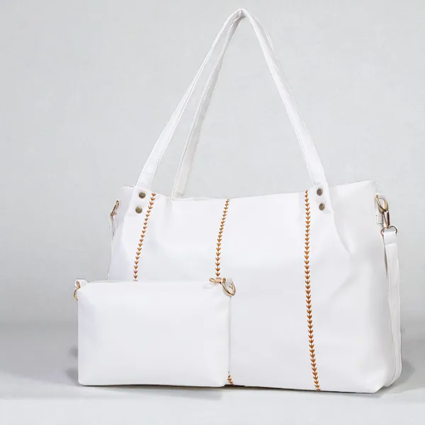 White_Stylish_Pu_Leather_Tote_Bag_Handbag_For_Women