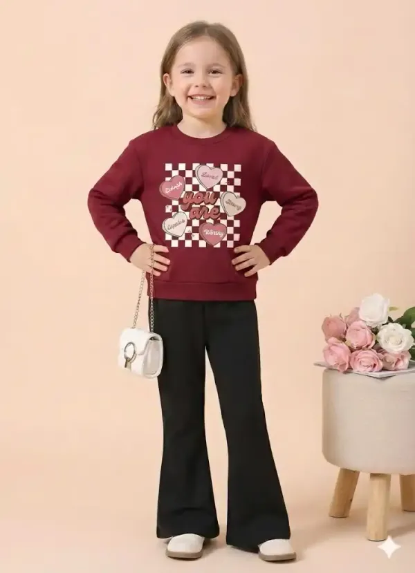 You_Are_T-shirt_And_Plazza_Set_Maroon&_Black