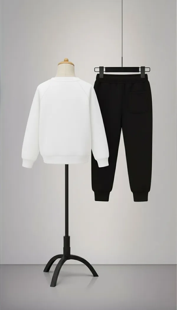 White_Fanas_Girls_T-Shirt_Legis_Trendy_Top_And_Bottom_Set_For_Girls