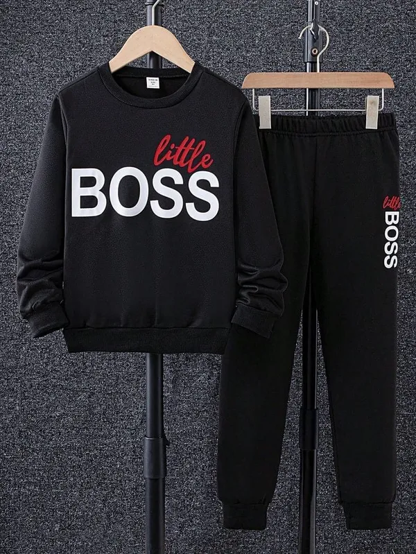 Full_Black_Little_Boss_T-Shirt_Legis_Trendy_Top_And_Bottom_Set_For_Boys
